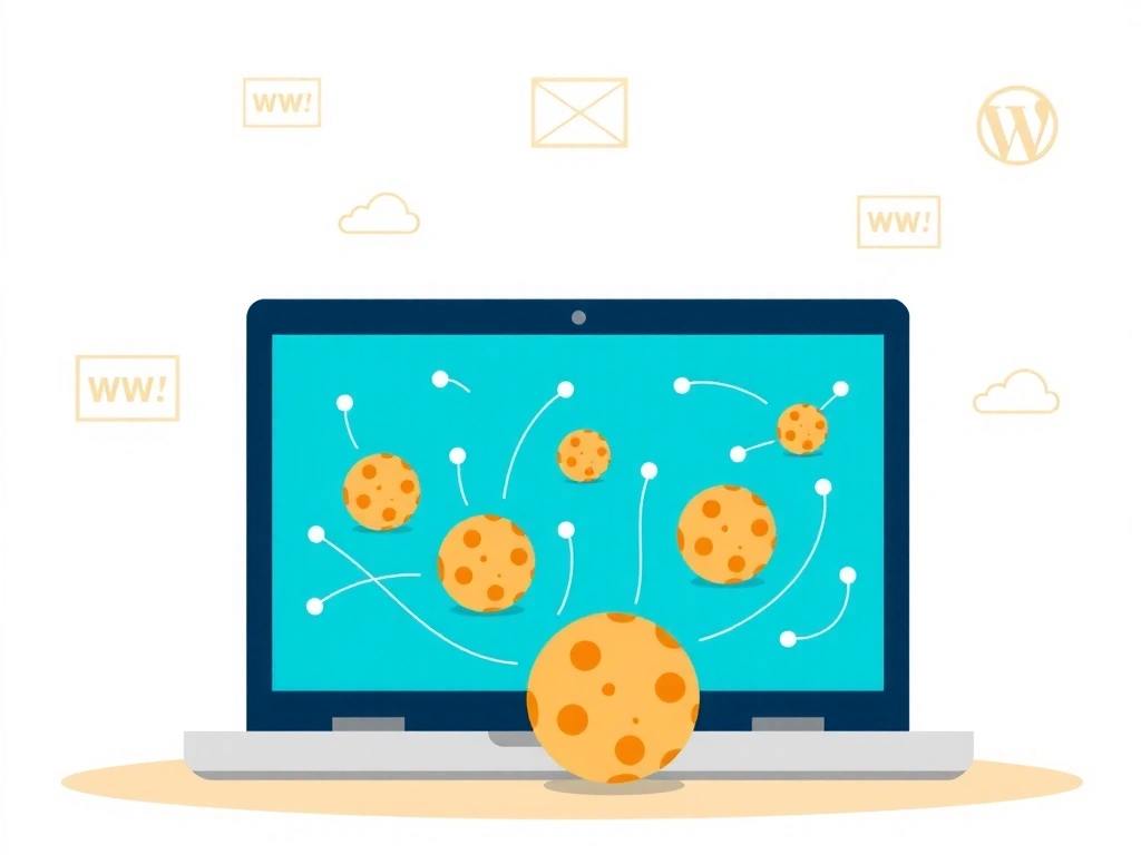 Illustration showing how cookies work on websites